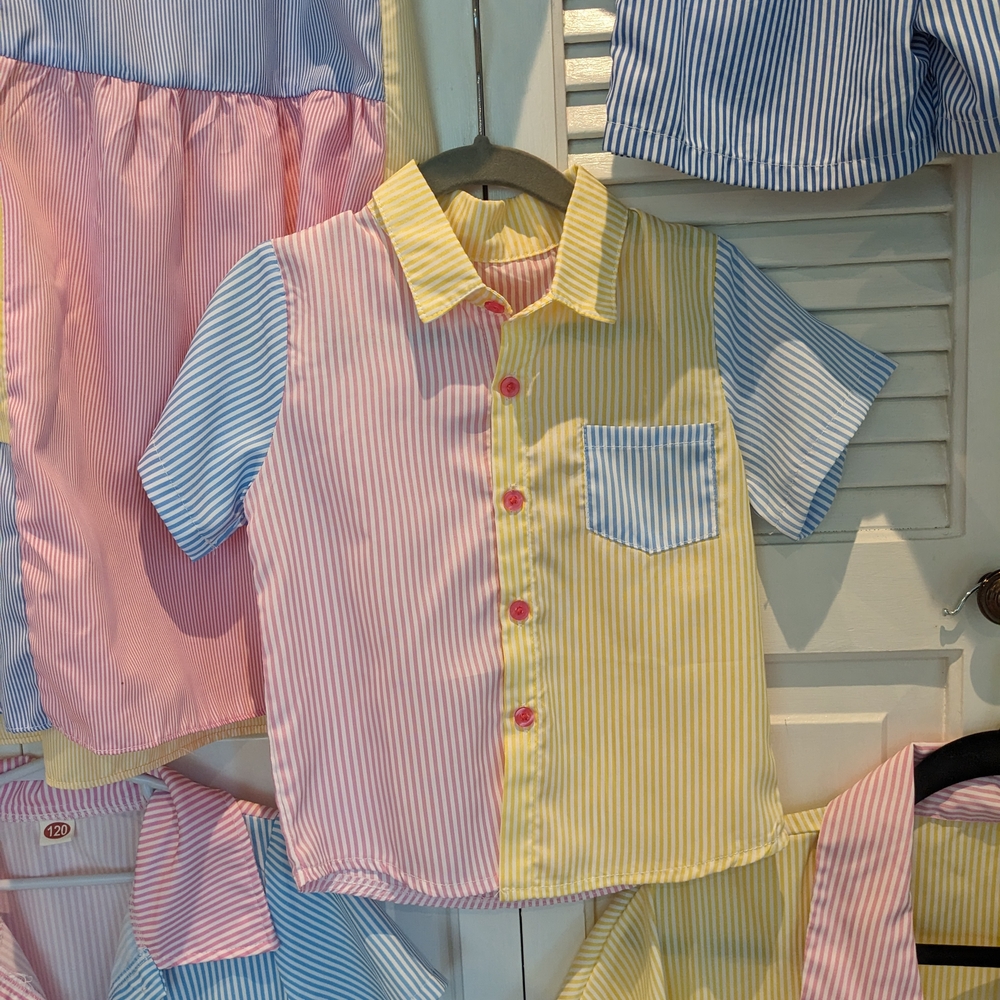 Spring Colorful Patchwork Family Outfits - Picture 4 of 6
